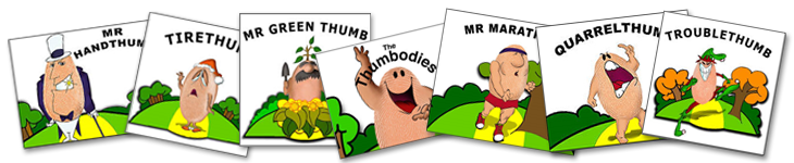 Full range of hardcover Thumbody Books